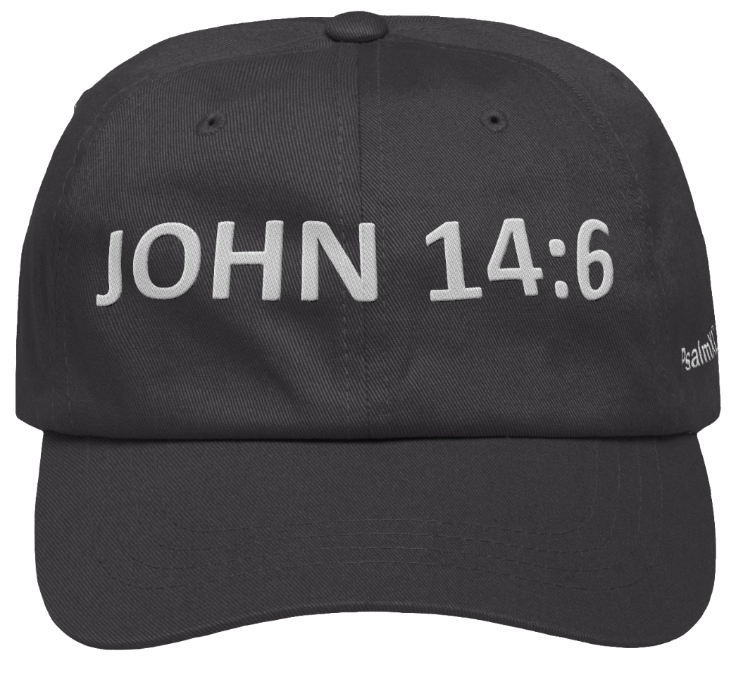 John 14:6 Embroidered Cap (White Text)