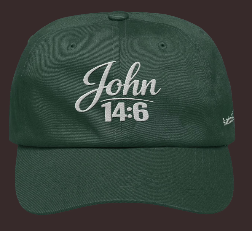 John 14:6 Cap (White Script Text)
