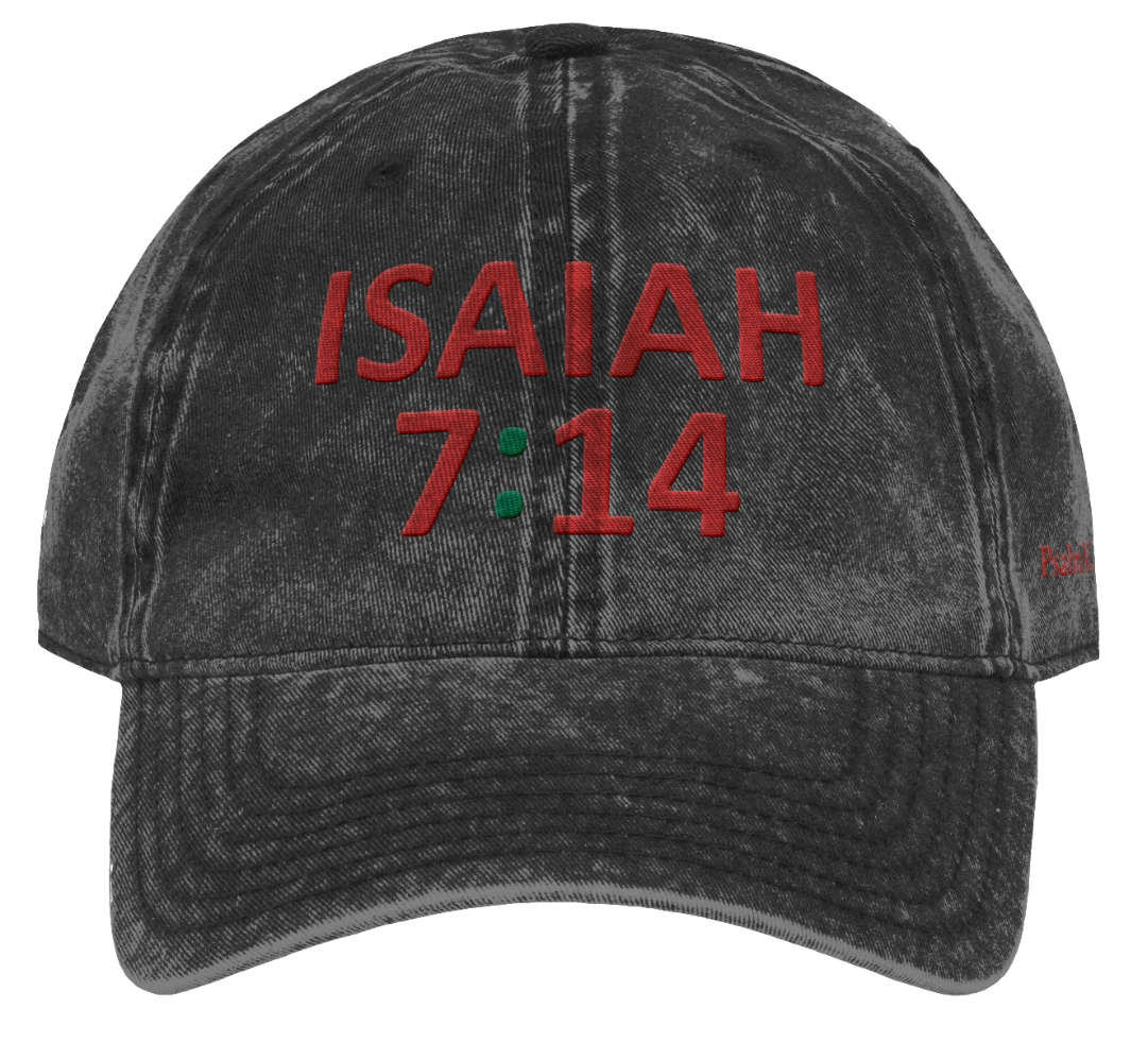 Christmas Prophesy Isaiah 7:14 Embroidered Cap
