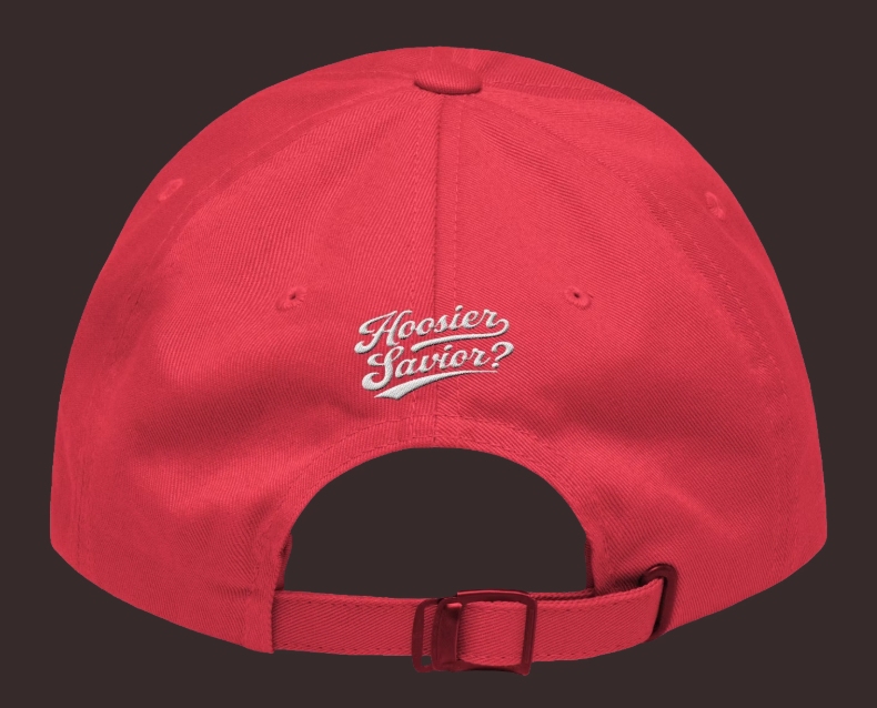 Hoosier Savior? Ball Cap — Vintage Script Baseball Hat for Jesus (and Indiana!) Fans