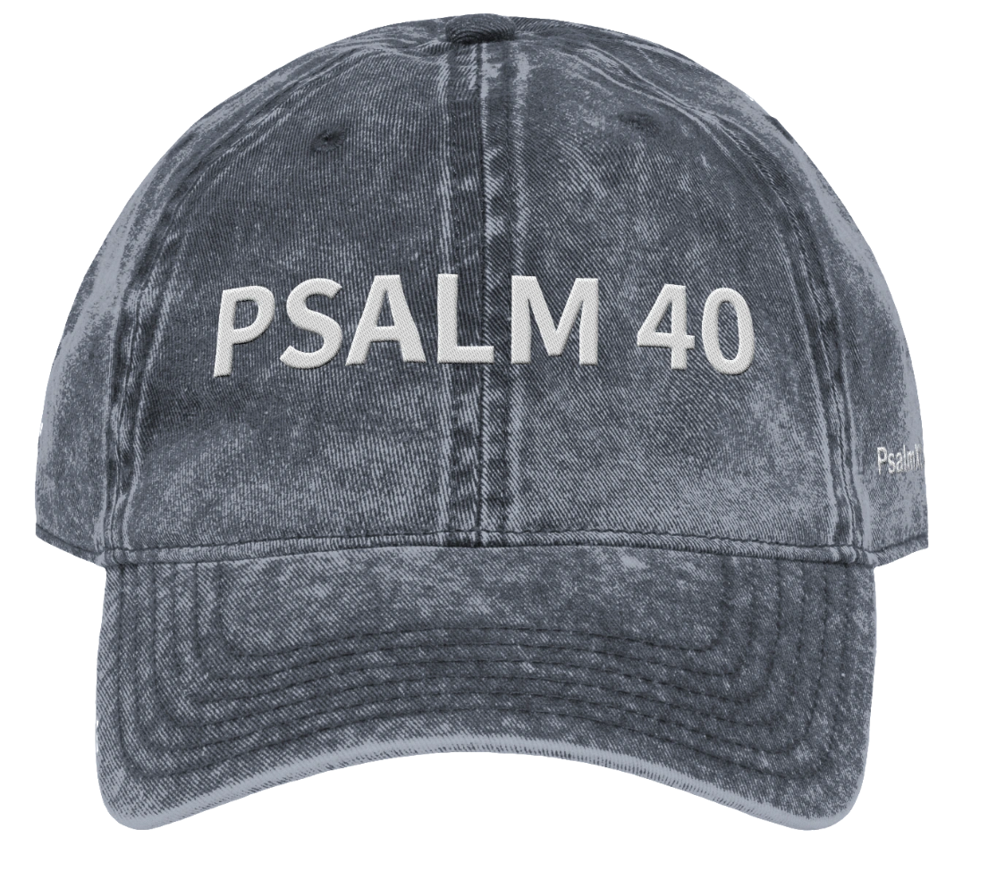 Psalm 40 Embroidered Cap