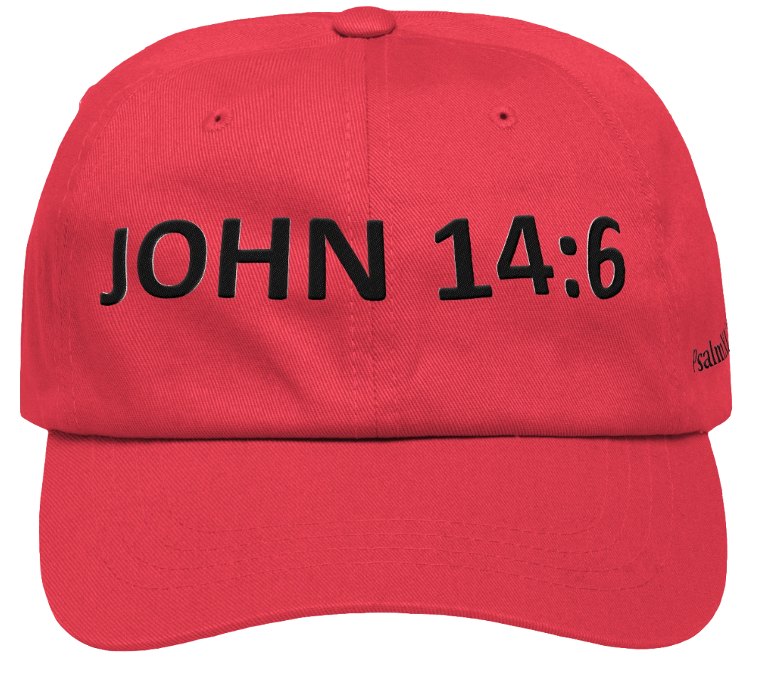 JOHN 14:6 Cap (Black Text)