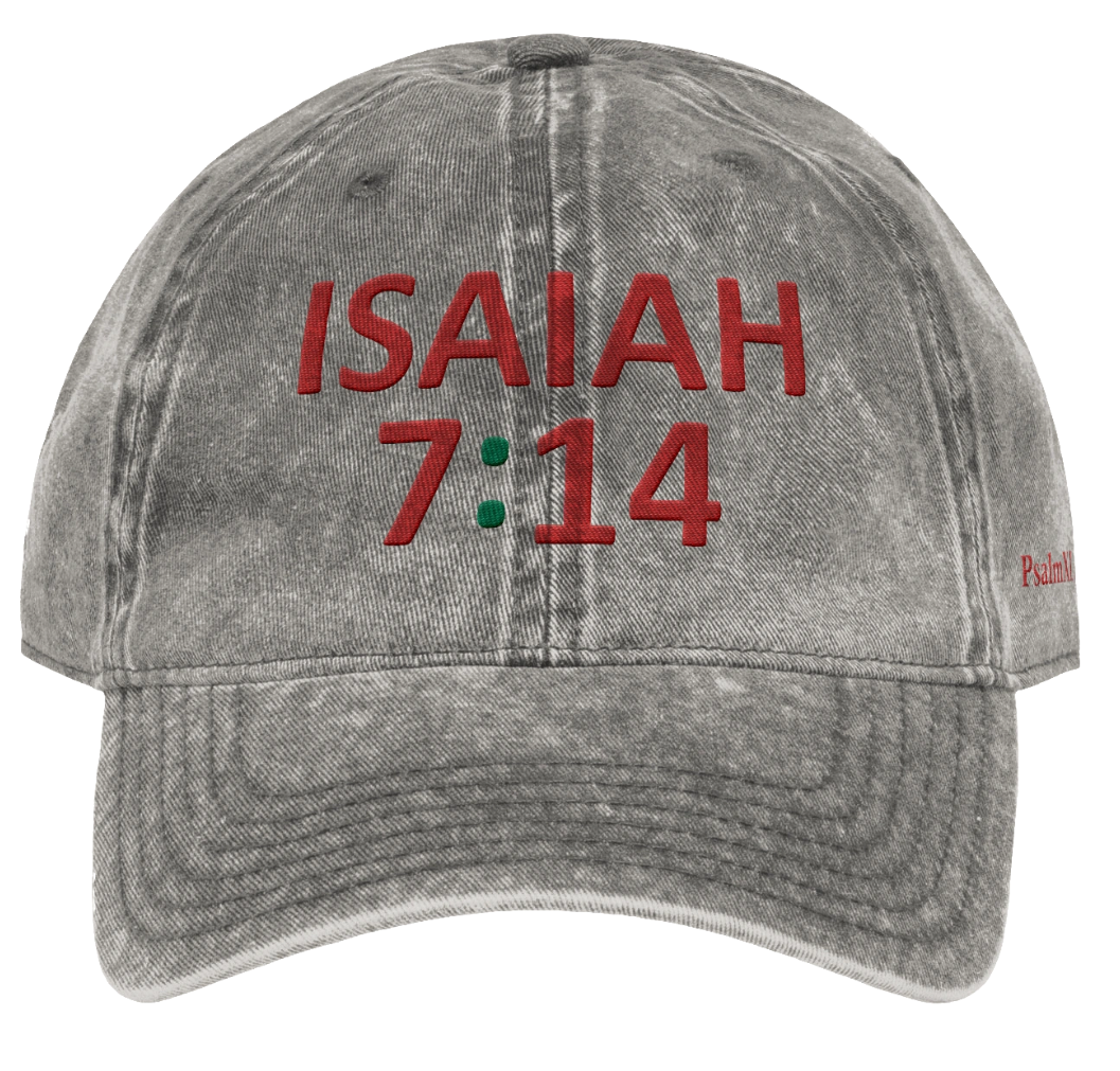 Christmas Prophesy Isaiah 7:14 Embroidered Cap