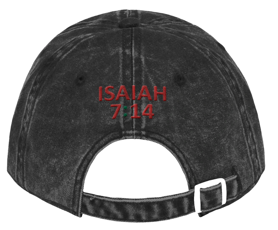 Christmas Prophesy Isaiah 7:14 Embroidered Cap