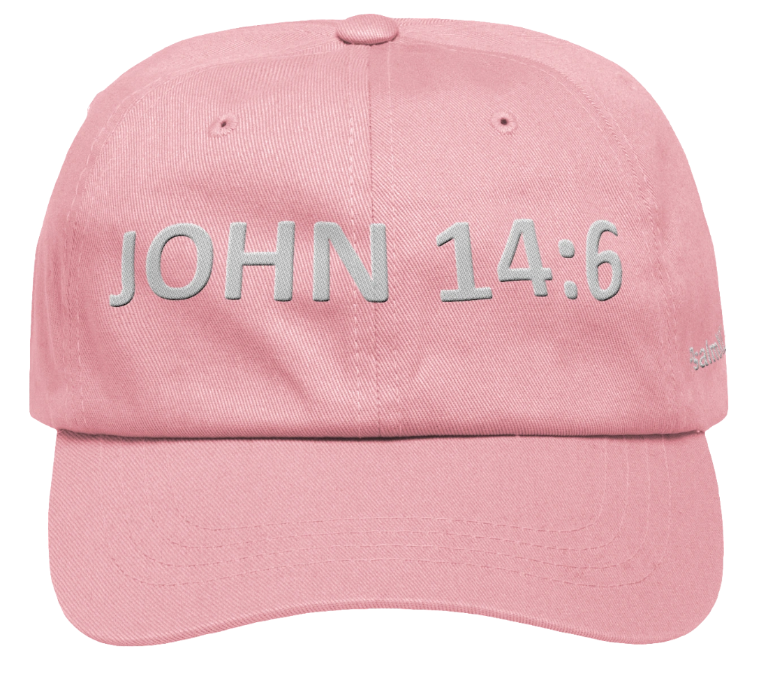 John 14:6 Embroidered Cap (White Text)