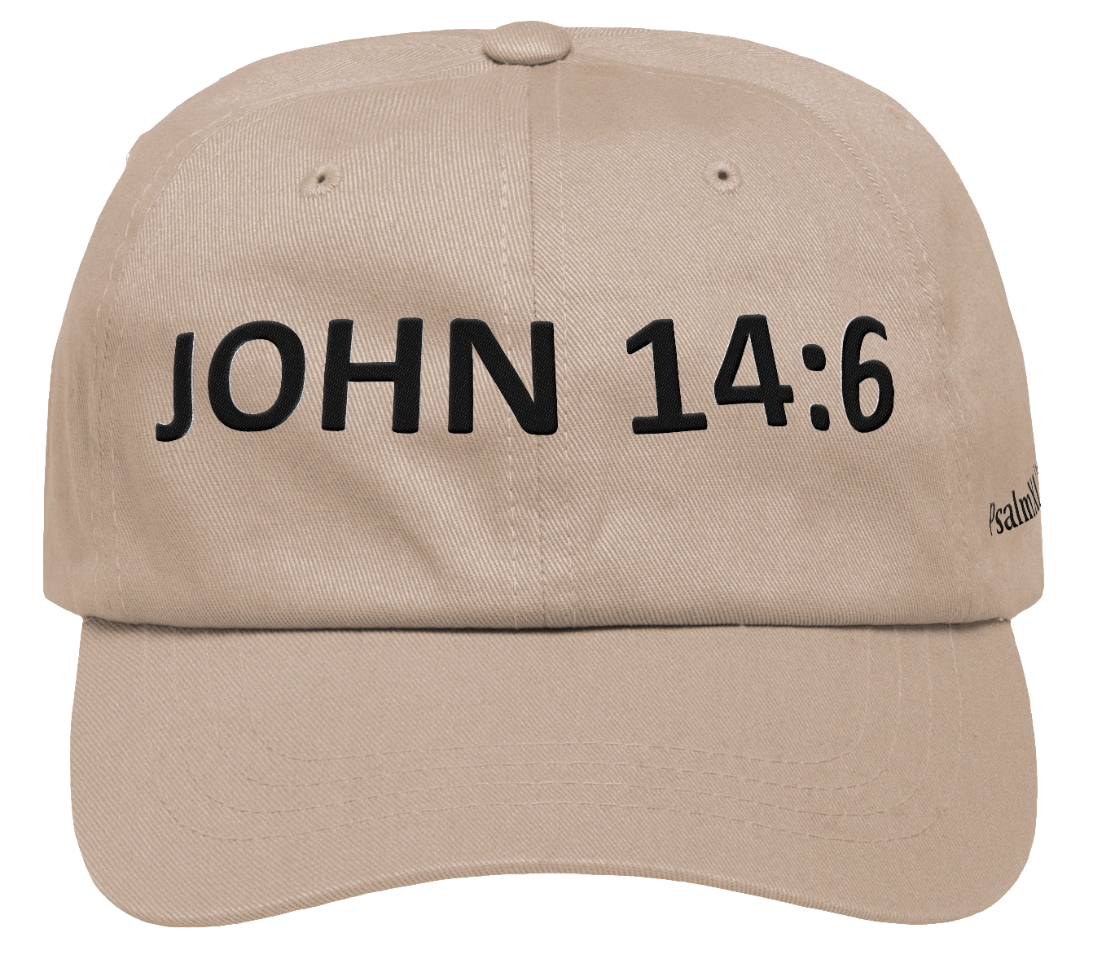 JOHN 14:6 Cap (Black Text)