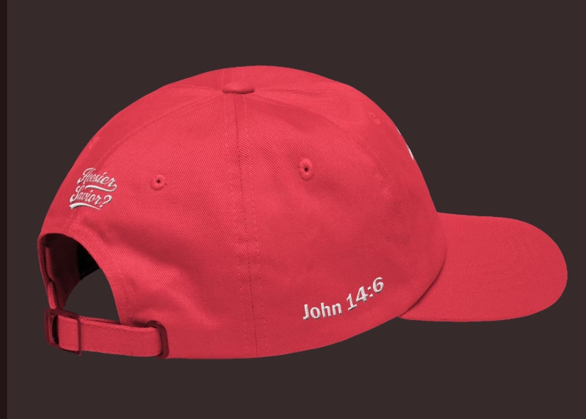 Hoosier Savior? Ball Cap — Vintage Script Baseball Hat for Jesus (and Indiana!) Fans