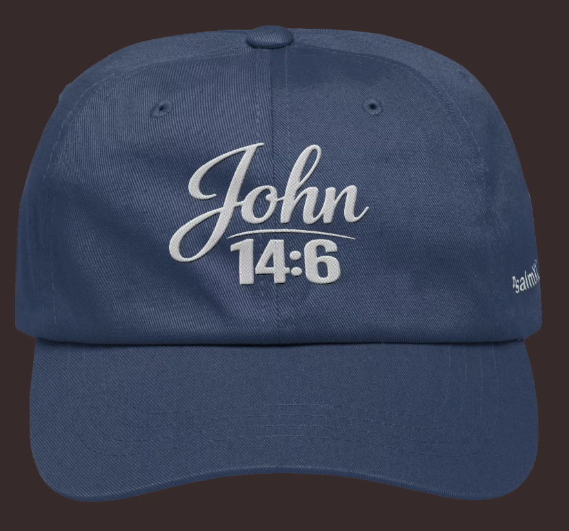 John 14:6 Cap (White Script Text)