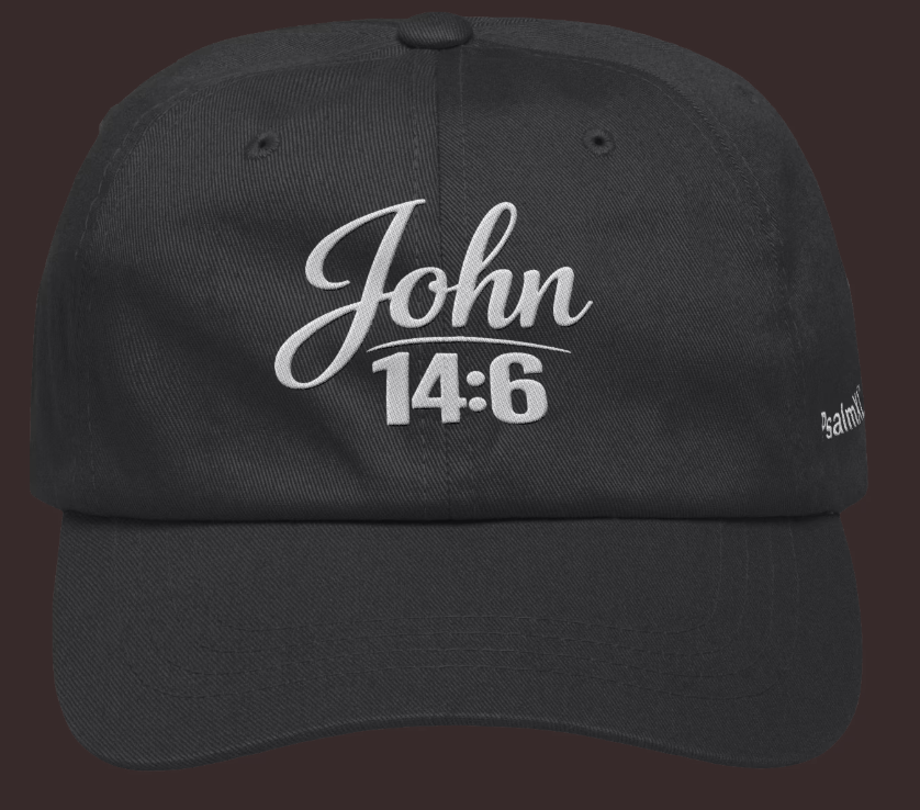 John 14:6 Cap (White Script Text)