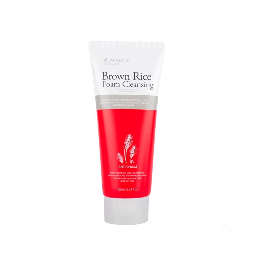 3W Clinic Brown Rice Foam Cleansing