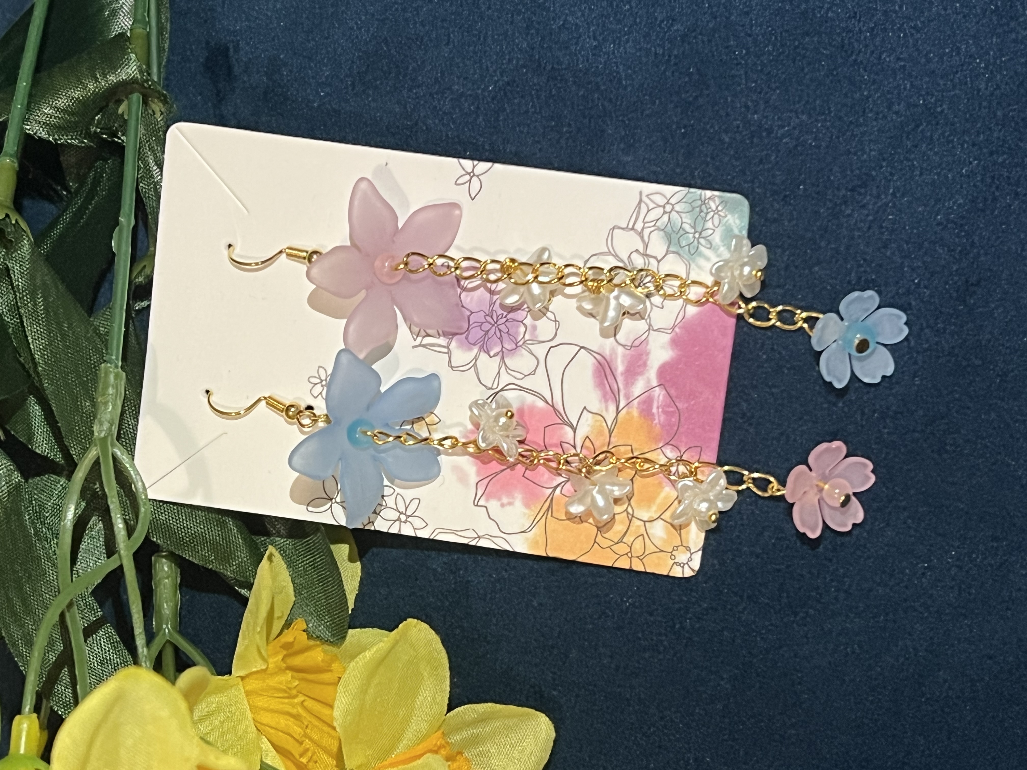 Gardenia drops - Blue/Pink