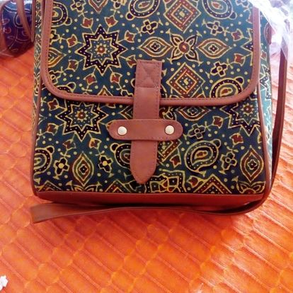 Ajrakh Flap Sling Bag