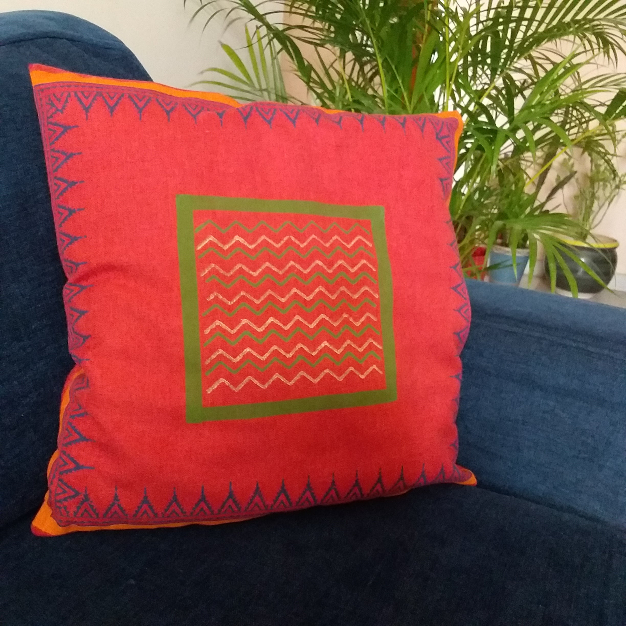 Printed Cotton Cushion Cover