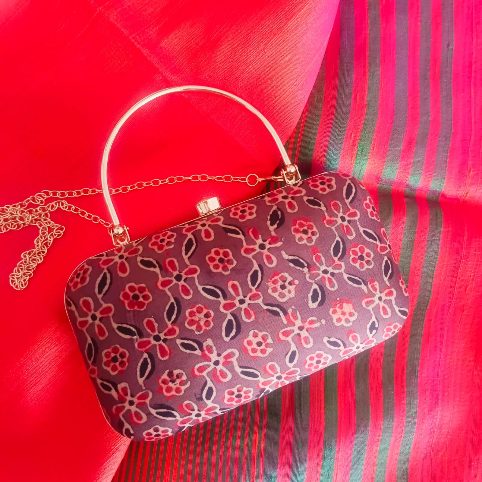 Ajrakh Modal Clutch
