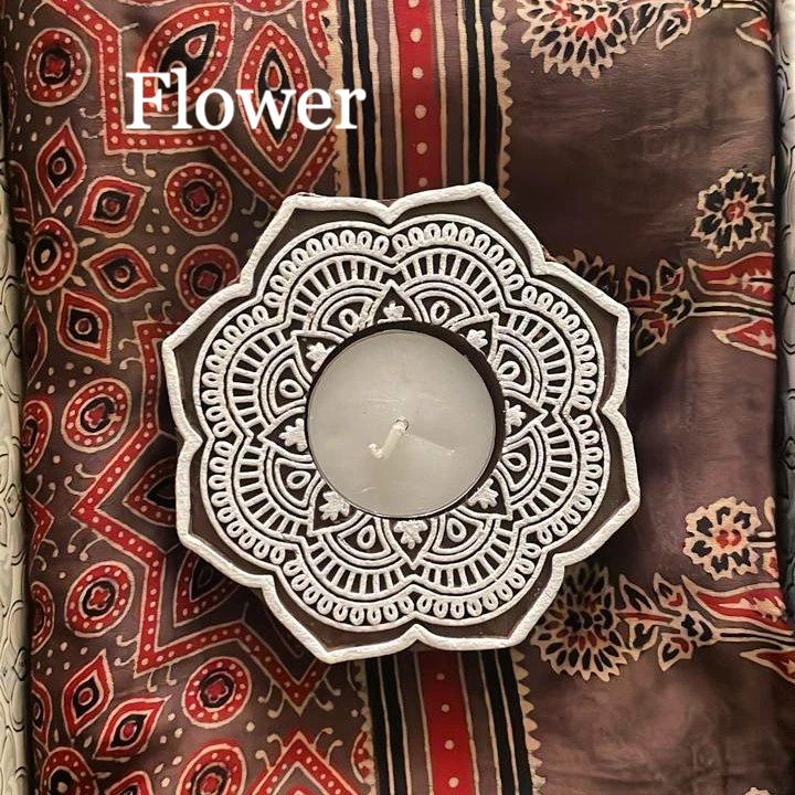 Wooden Block Tea Light Holder