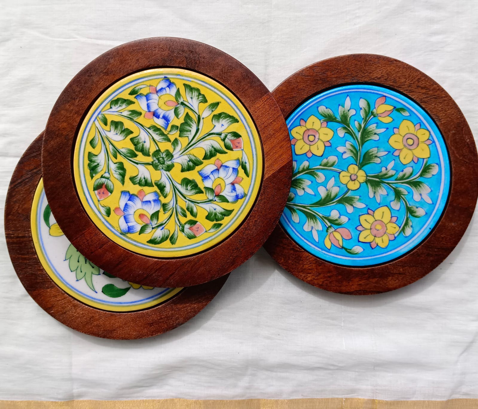 Hand-painted Wooden Trivets