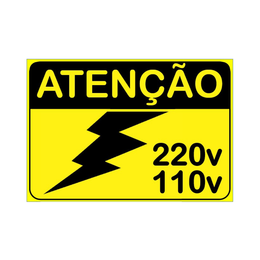 Placa de Sinalização Atenção 220v/110v