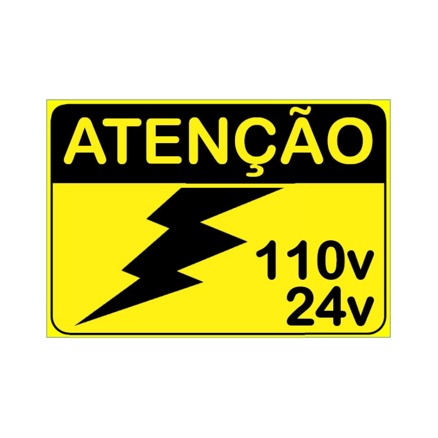 Placa de Atenção 110V/24V