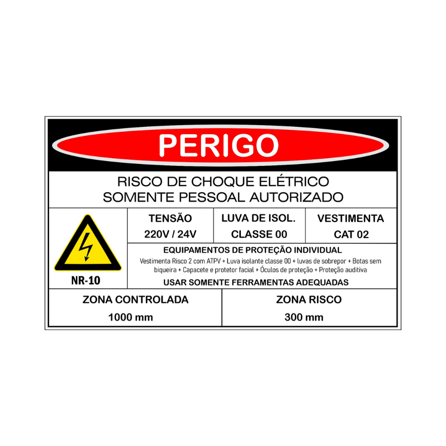 Placa perigo: P-E1