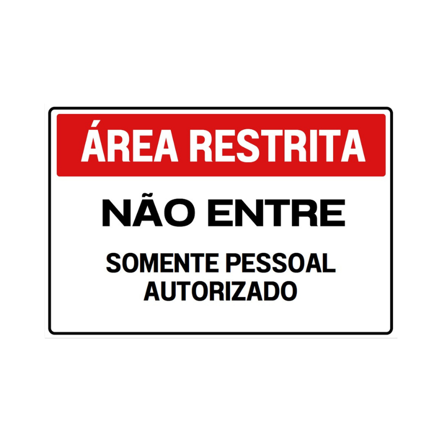 Placa de Área Restrita