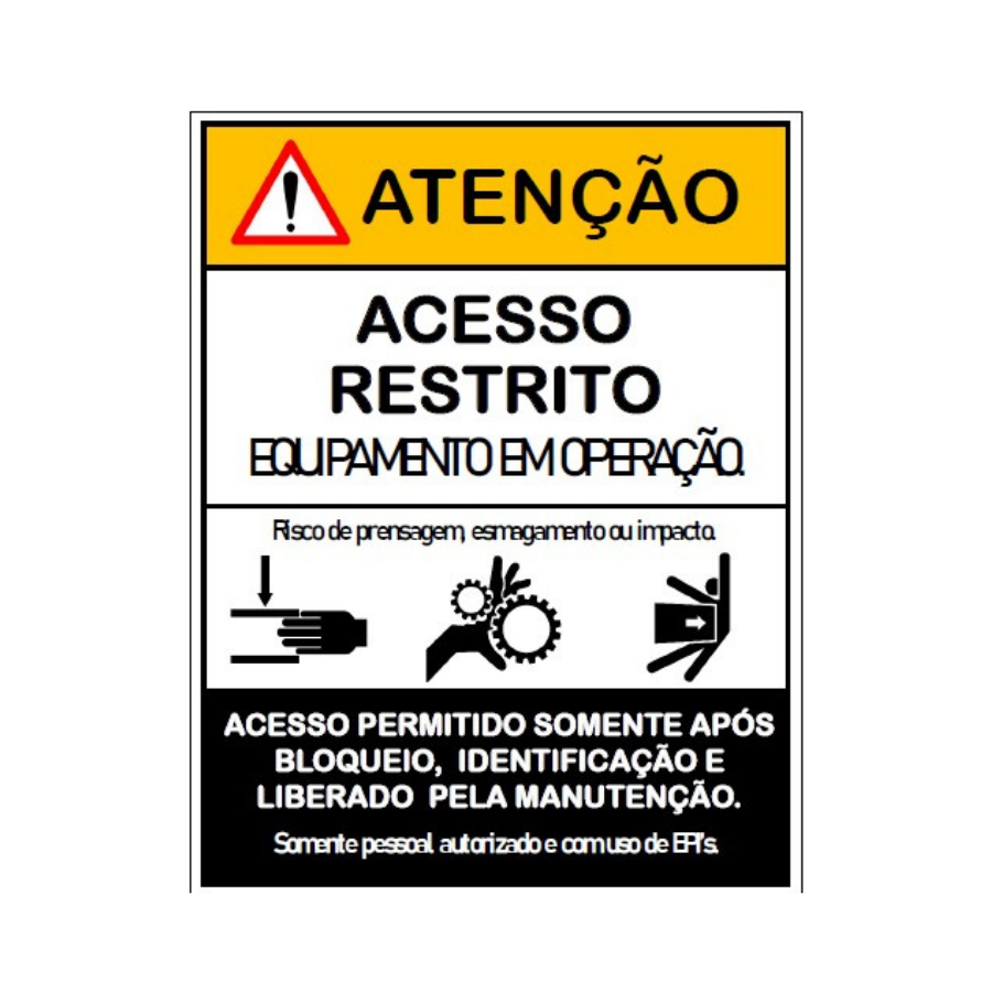 Placa de Sinalização de Acesso Restrito