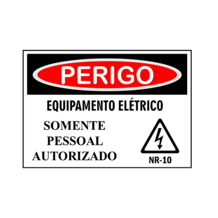 Placa de Sinalização Perigo NR-10