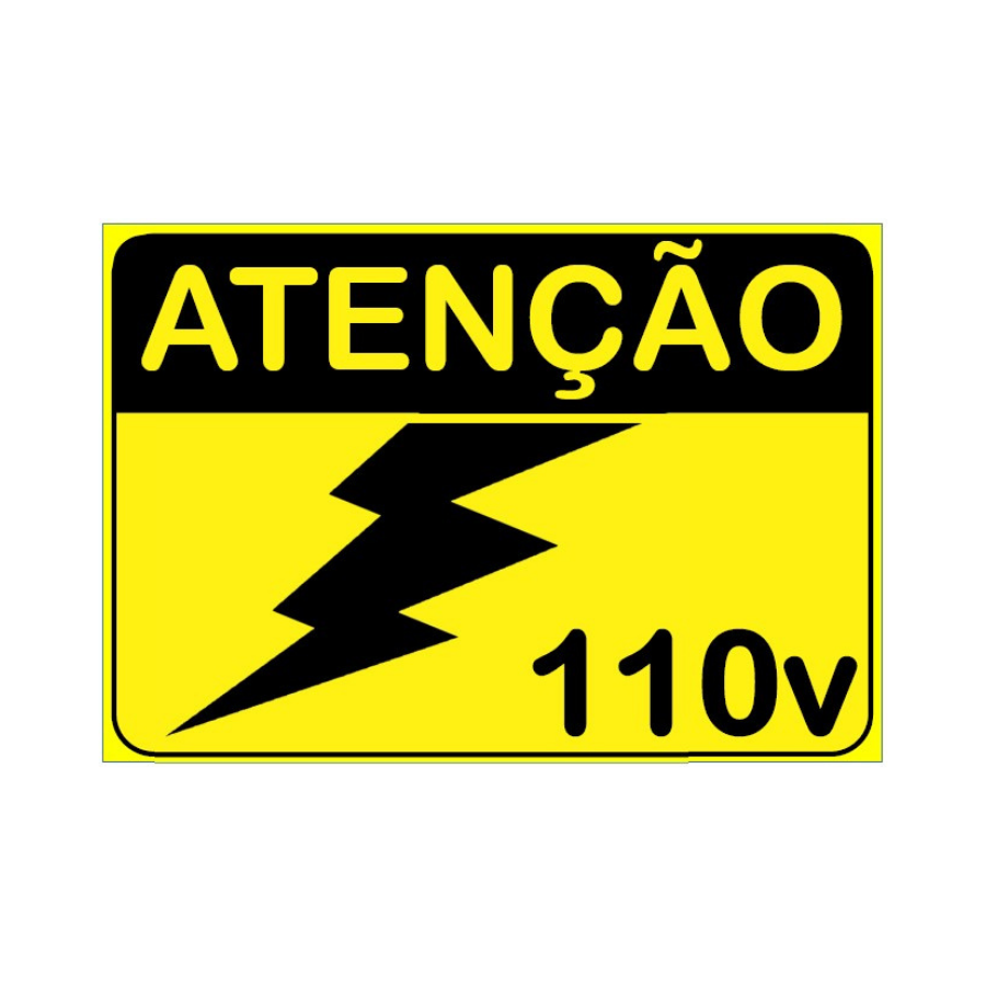 Placa de Sinalização Atenção 110V