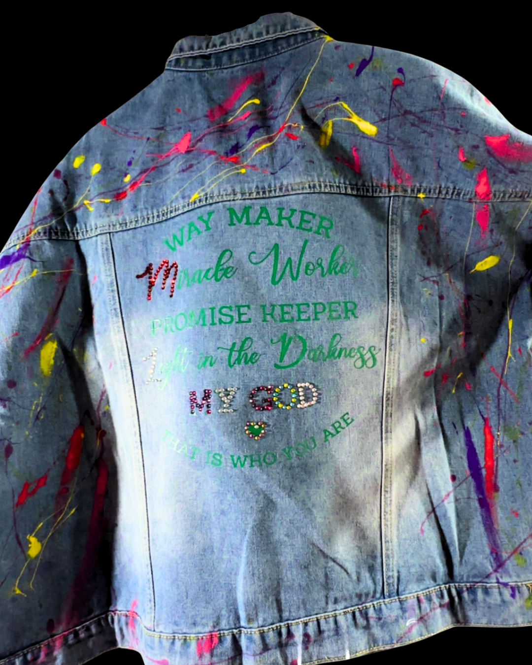 Custom Inspirational Denim Jacket
