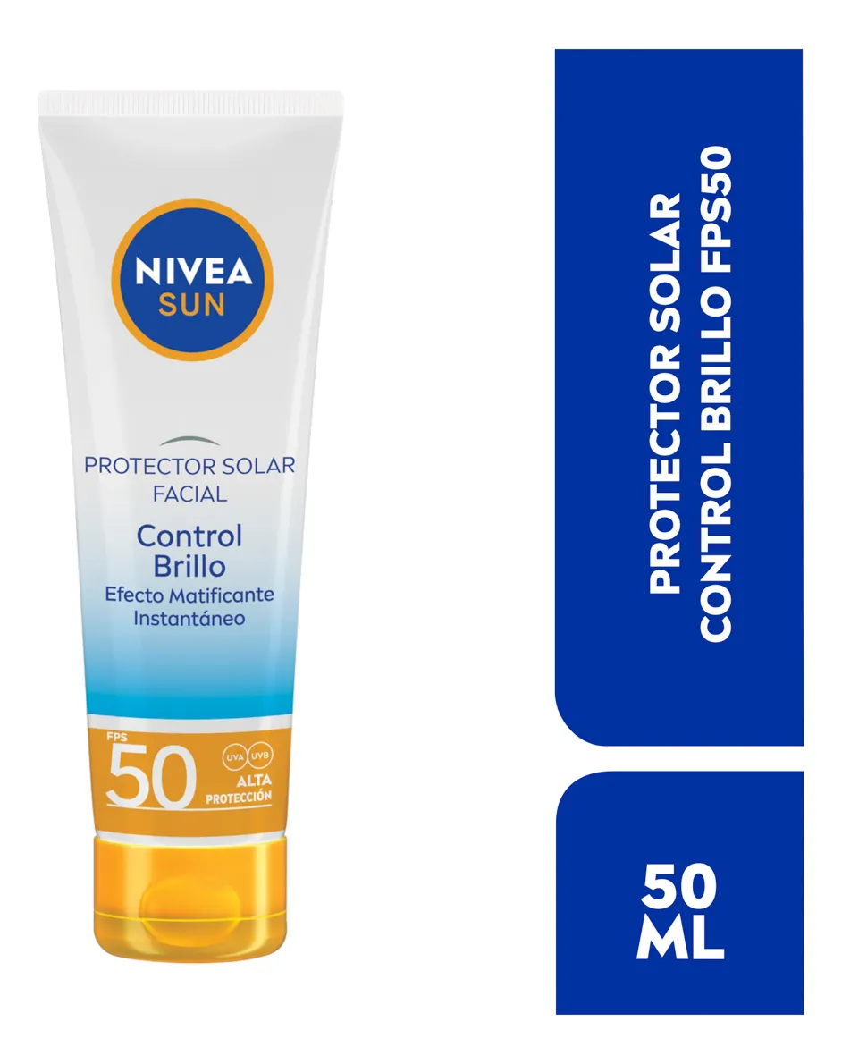 Protector Solar Facial NIVEA SUN Control Brillo