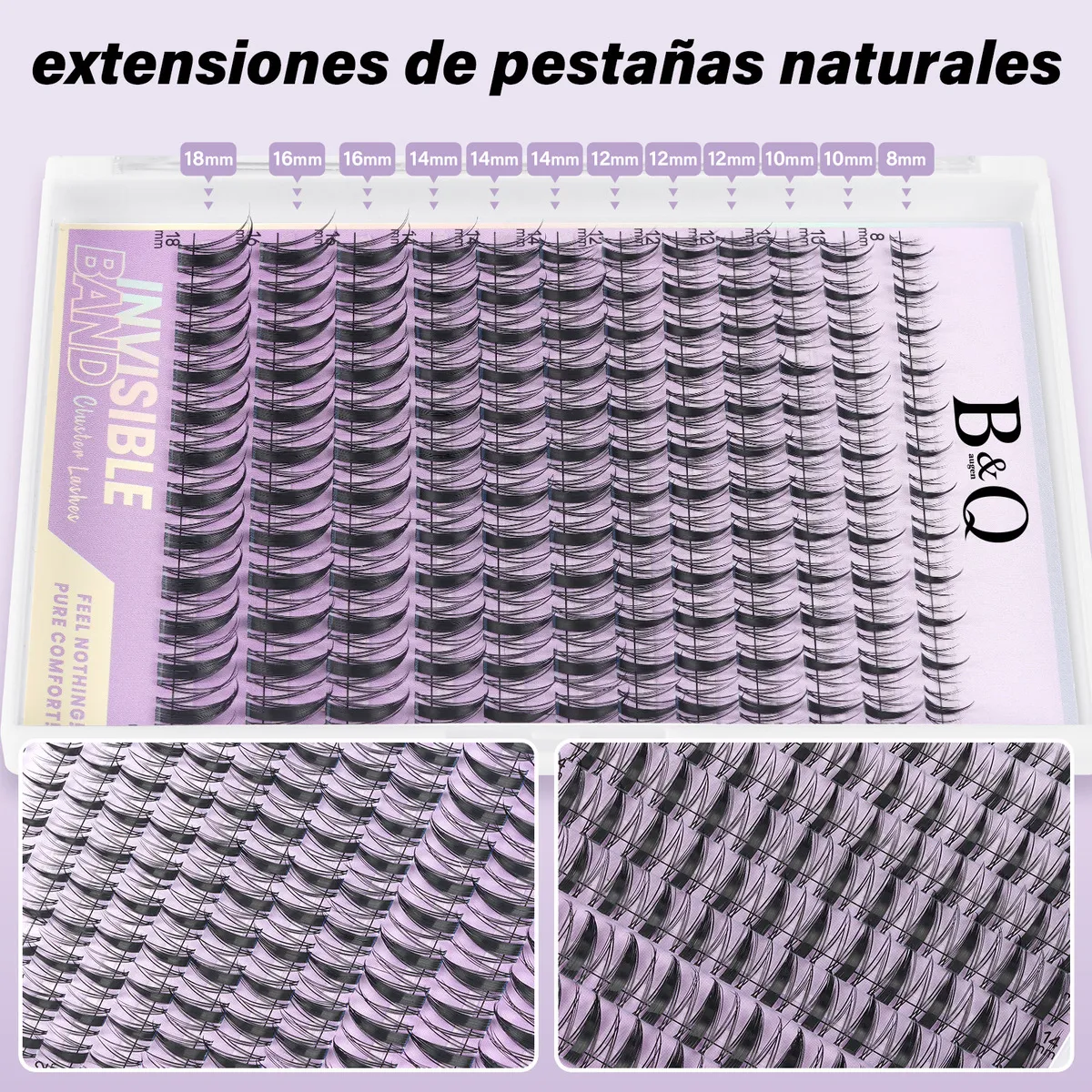 Fairy kit de extensiones de pestañas raíces invisibles B&q adhesivo con sellador con removedor