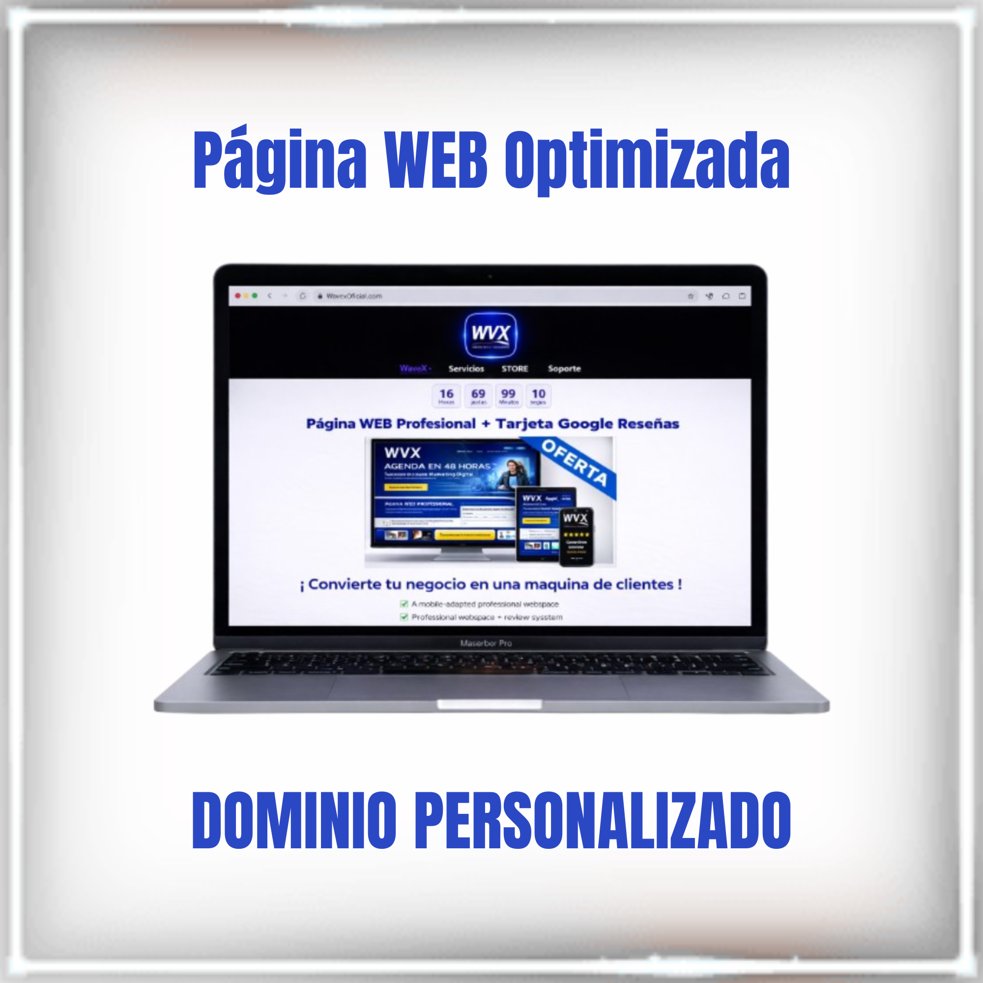 Web profesional +  Tarjeta Google Reseñas