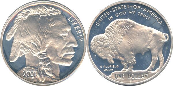  Moneda de Plata 1 Onza .999 – Diseño Indio Americano (Buffalo)