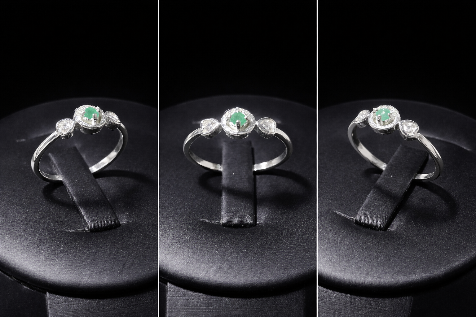 Anillo de plata 925 con esmeralda