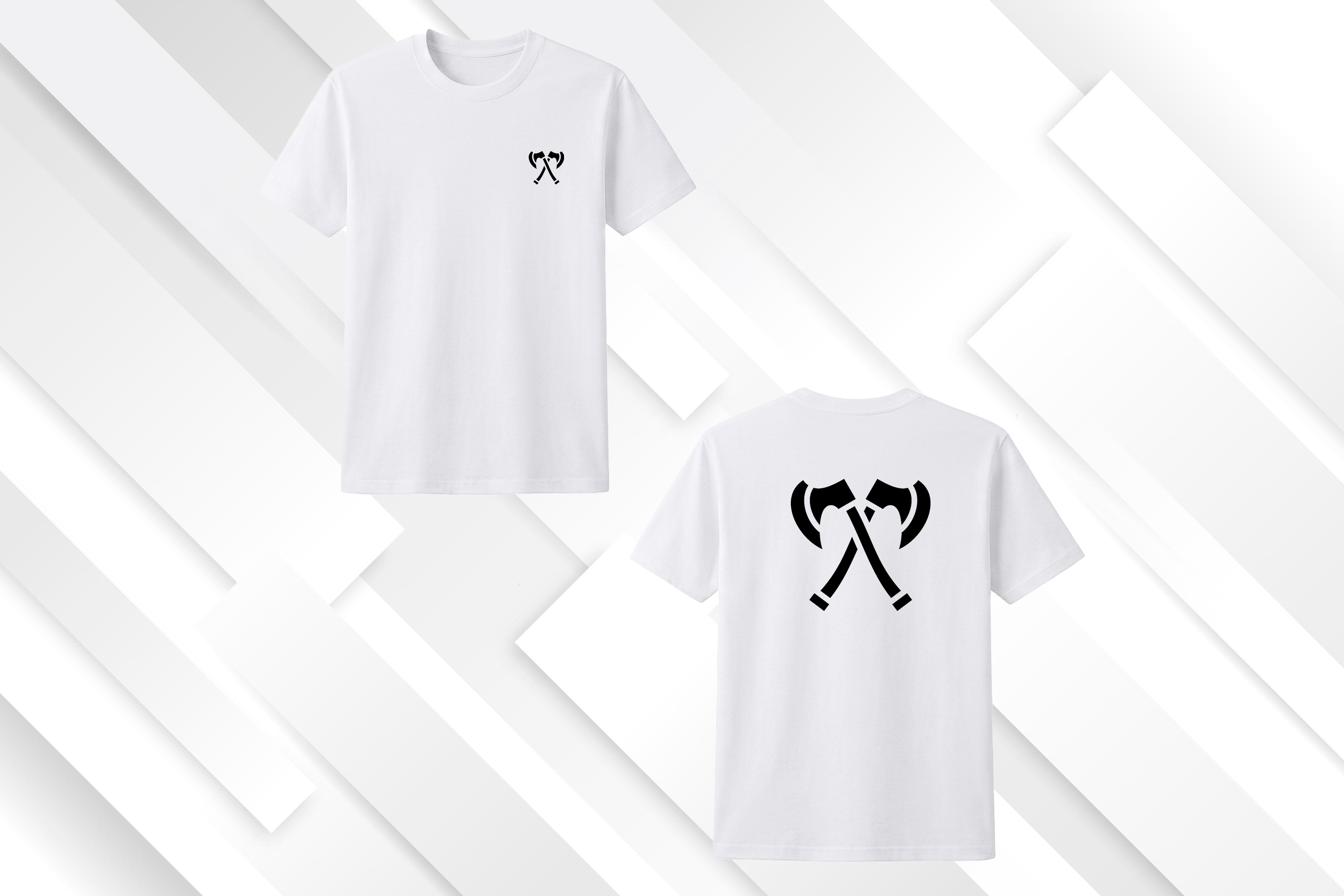 Camiseta Camisa Cuello Redondo Unisex Hachas Vikingas