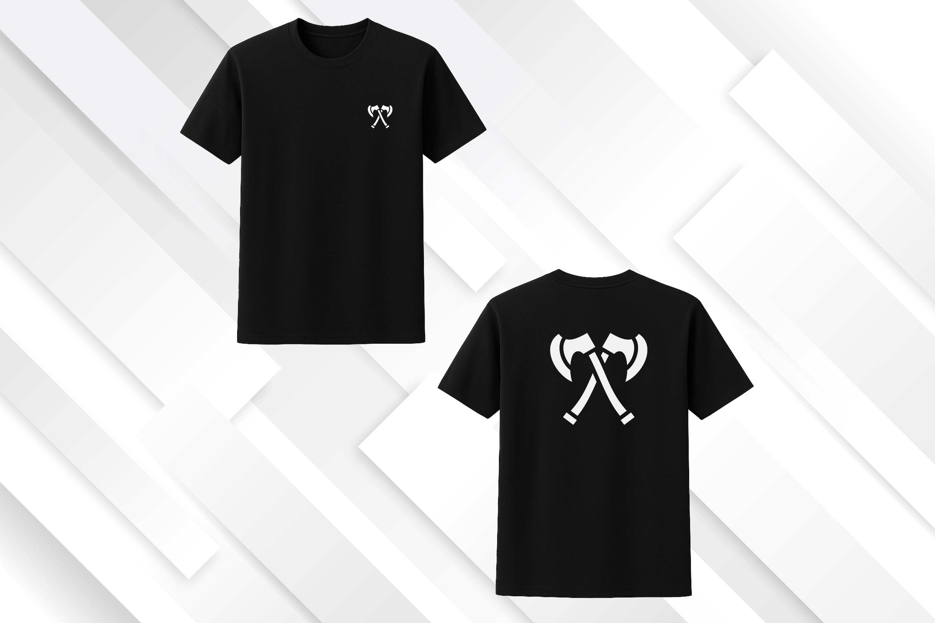 Camiseta Camisa Cuello Redondo Unisex Hachas Vikingas