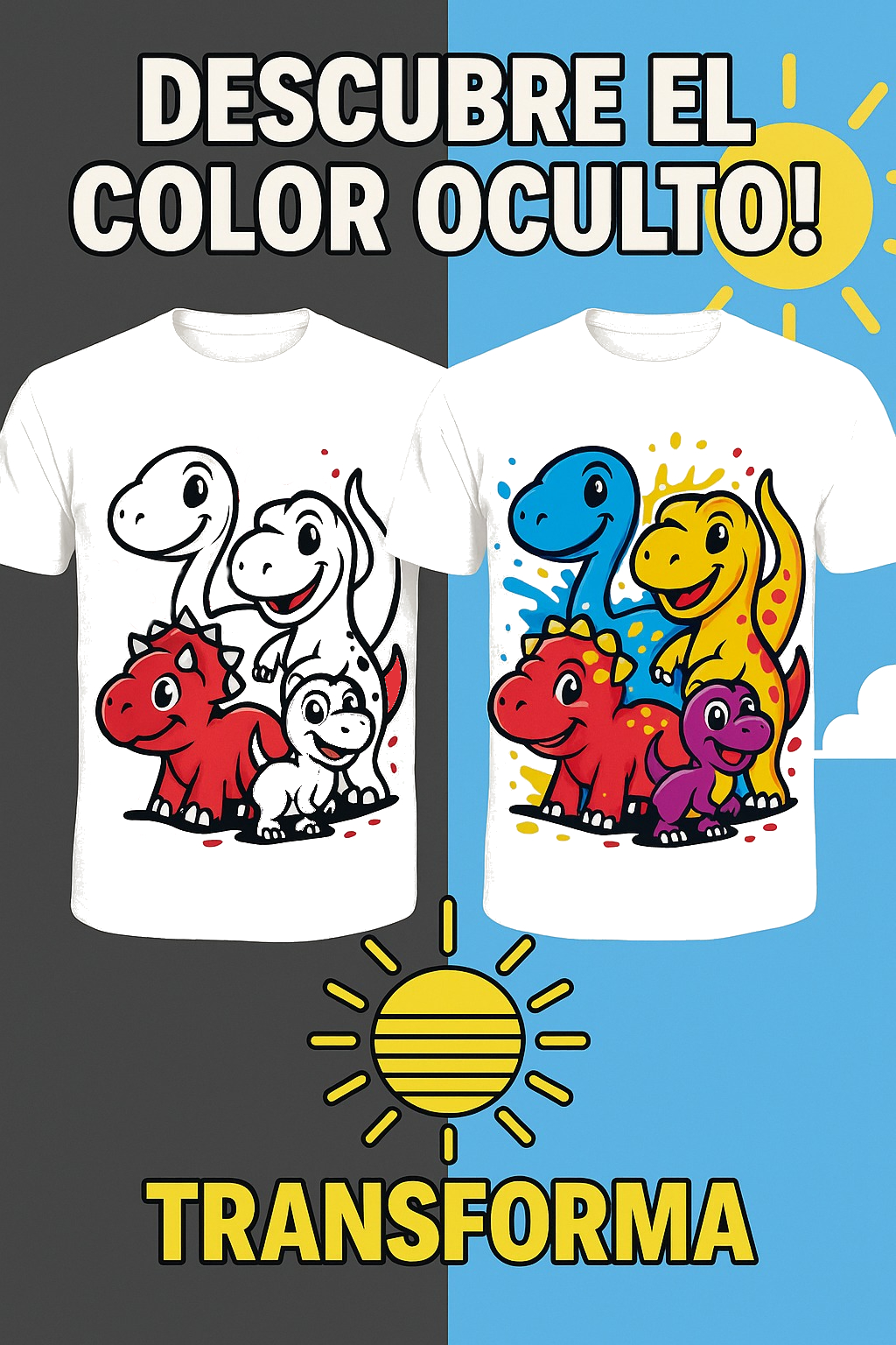 Camiseta Transforma de Dinosaurios