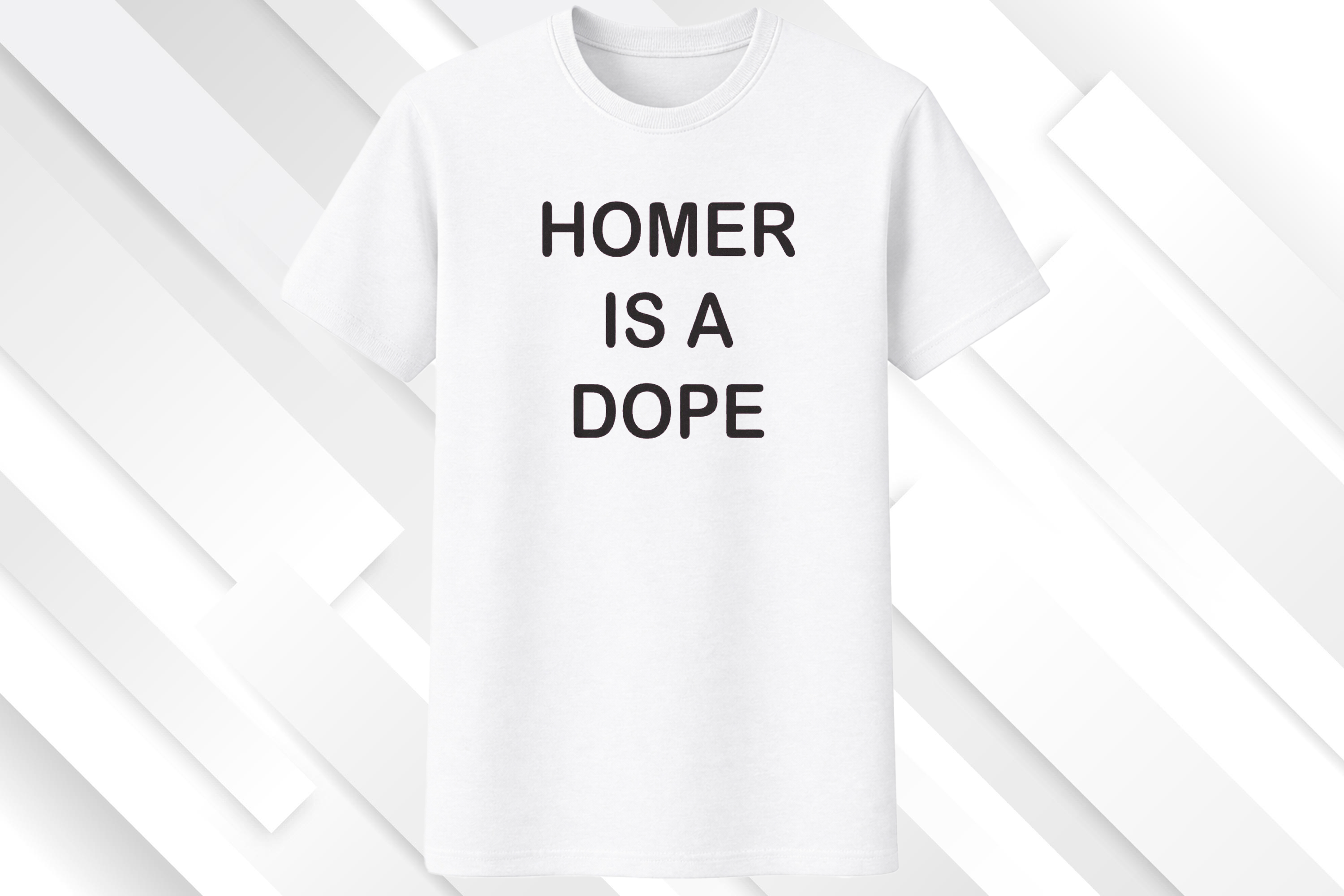 Camiseta Camisa Cuello Redondo Unisex HOMER IS A DOPE