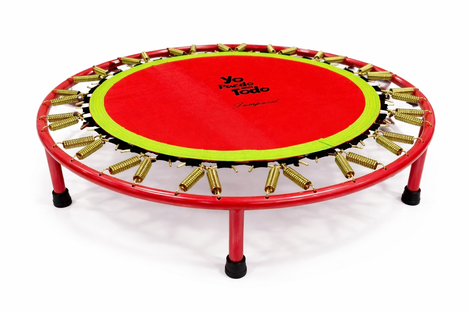 Mini Trampolín Profesional JumpVick  Rojo/Verde con Resortes Tropicalizados