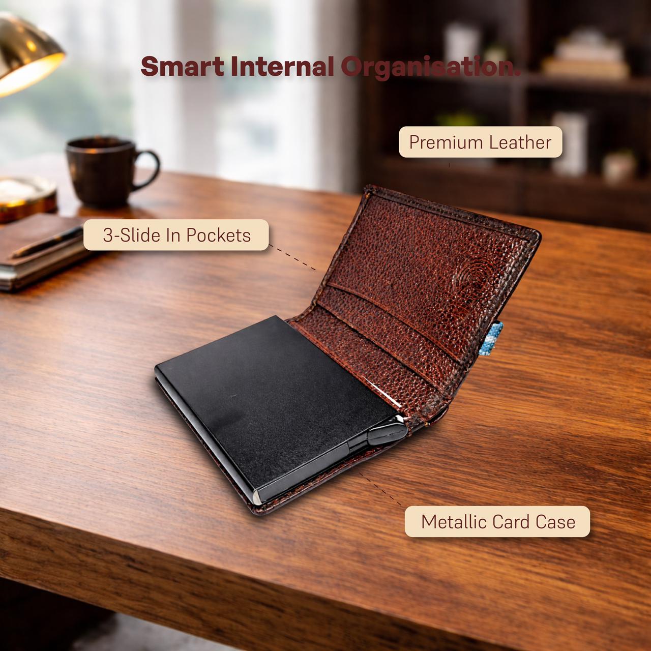 RAVARI Premium Leather Wallet/Card Case