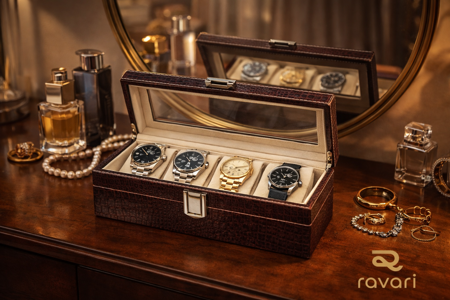 RAVARI Men's and Women's Watch Box