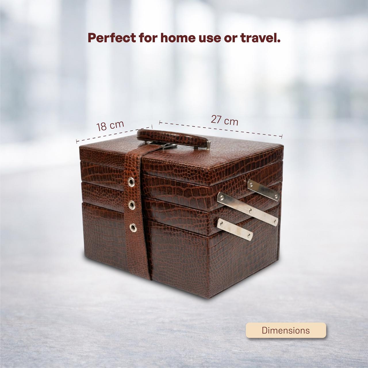 RAVARI Premium Leather Jewellery Box 