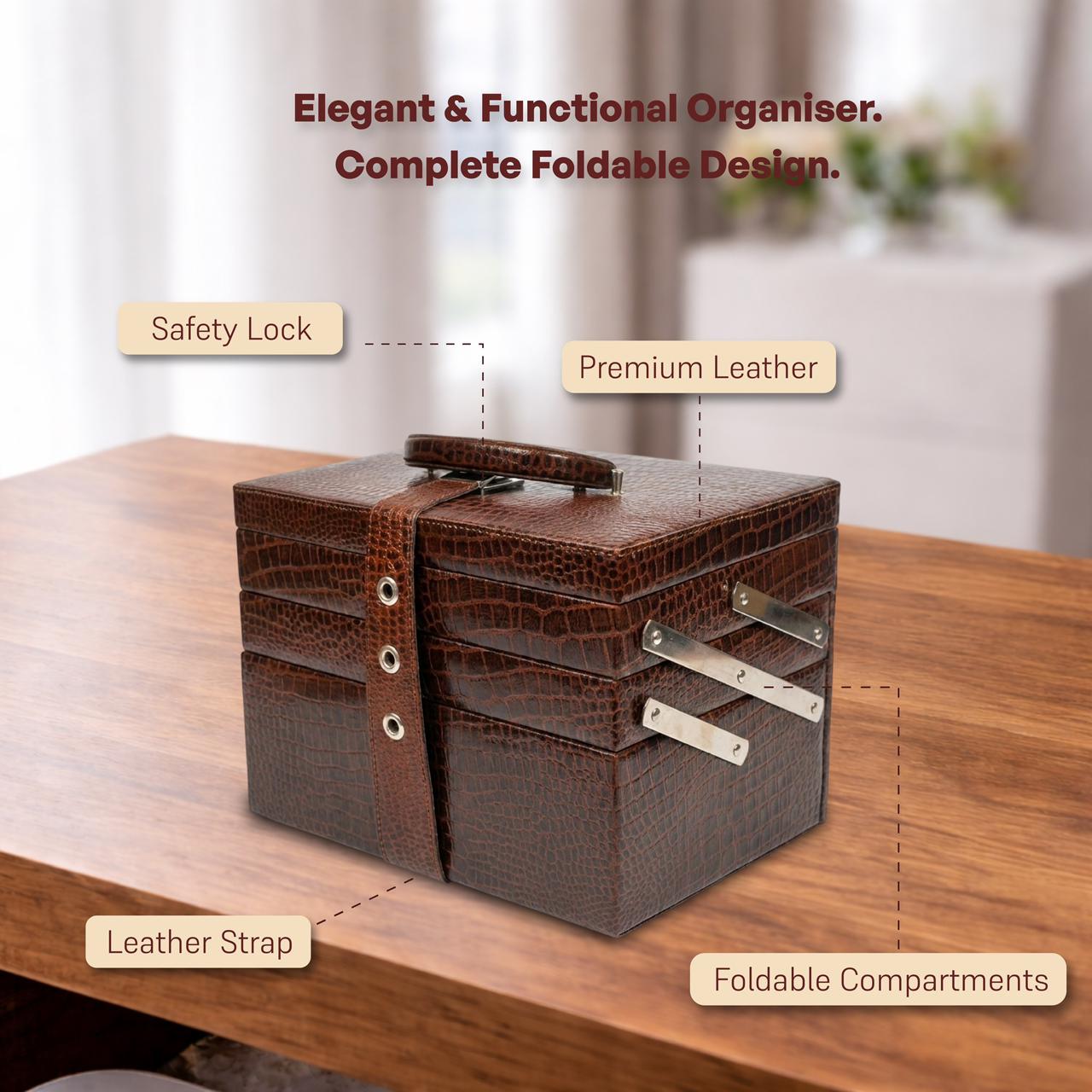 RAVARI Premium Leather Jewellery Box 