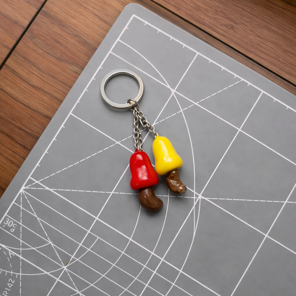 Mushroom Charm Keychain