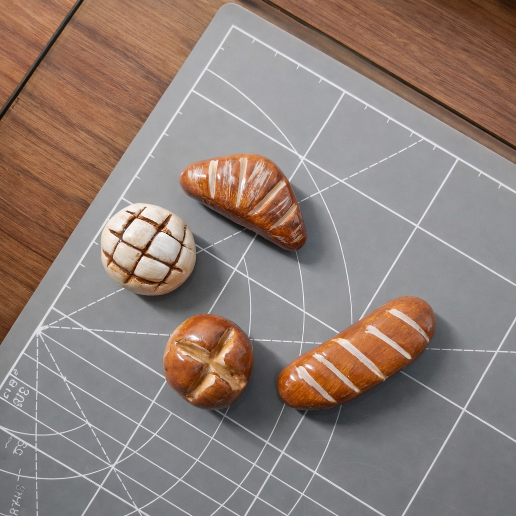 Miniature Bread Magnet Set