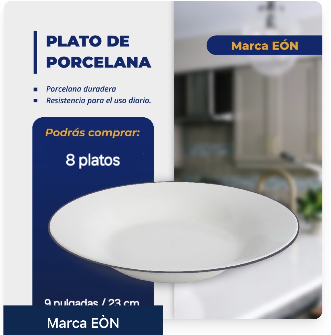 Plato de porcelana