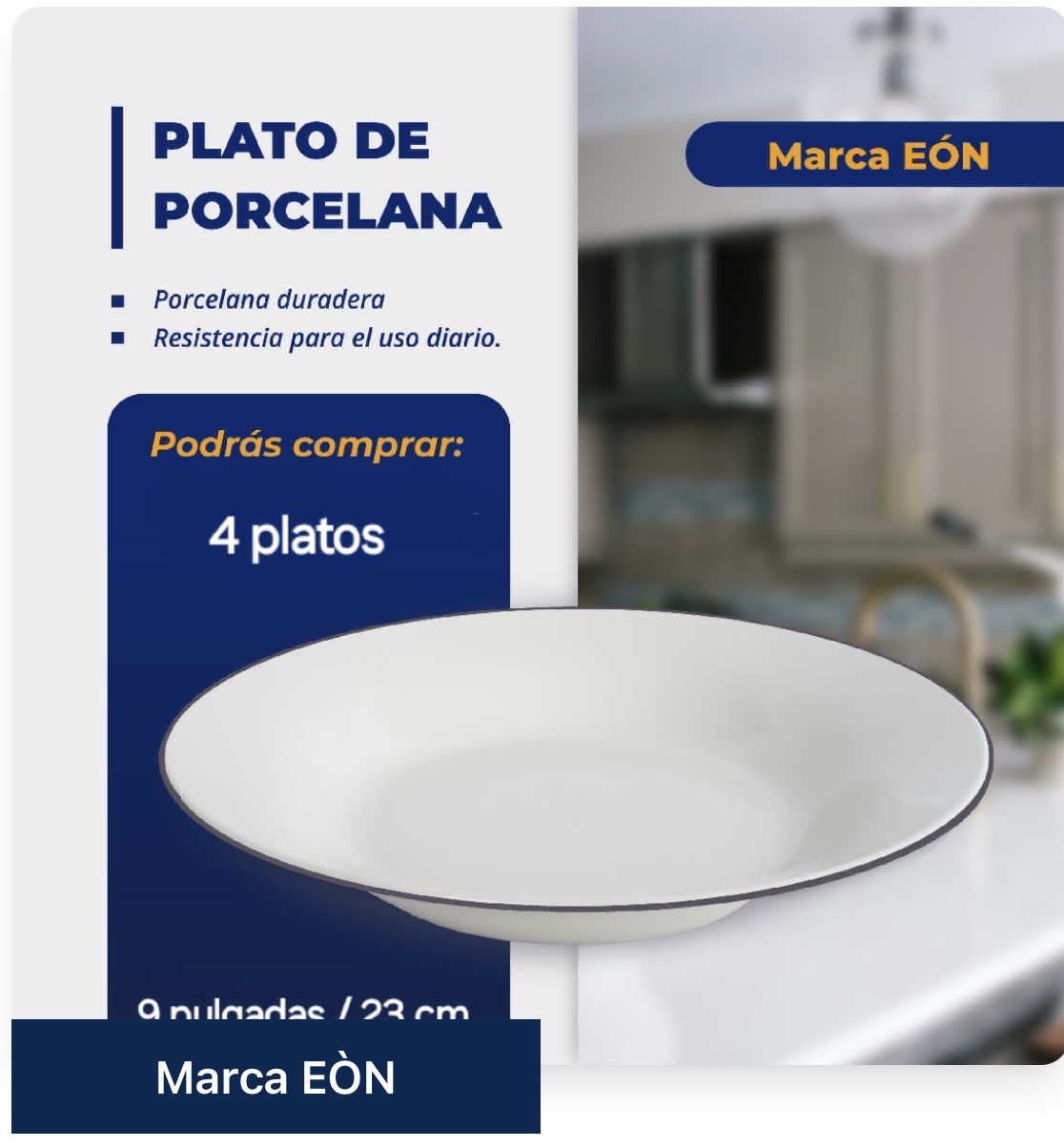 Plato de porcelana