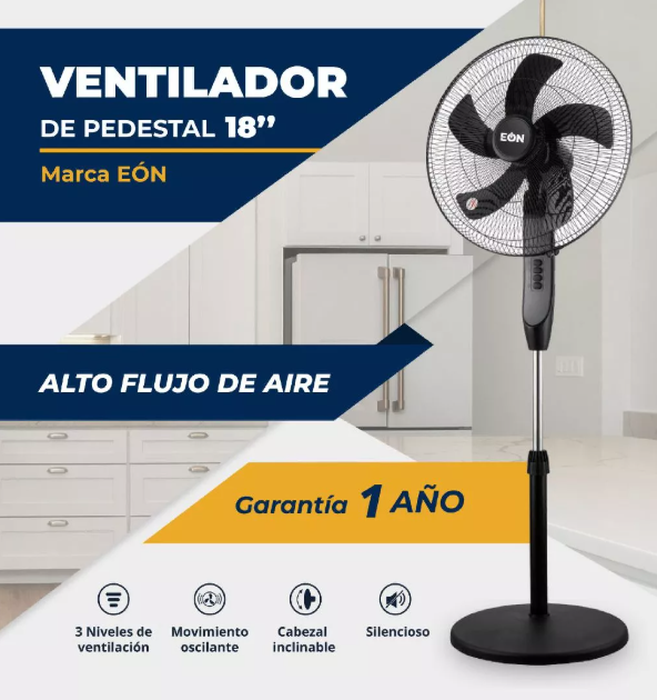 Ventilador de pedestal 18''