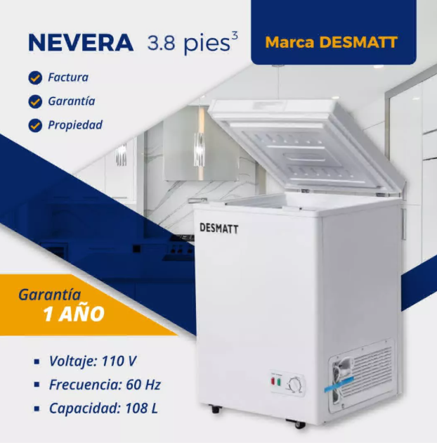 Nevera de 3.8 pies cúbicos