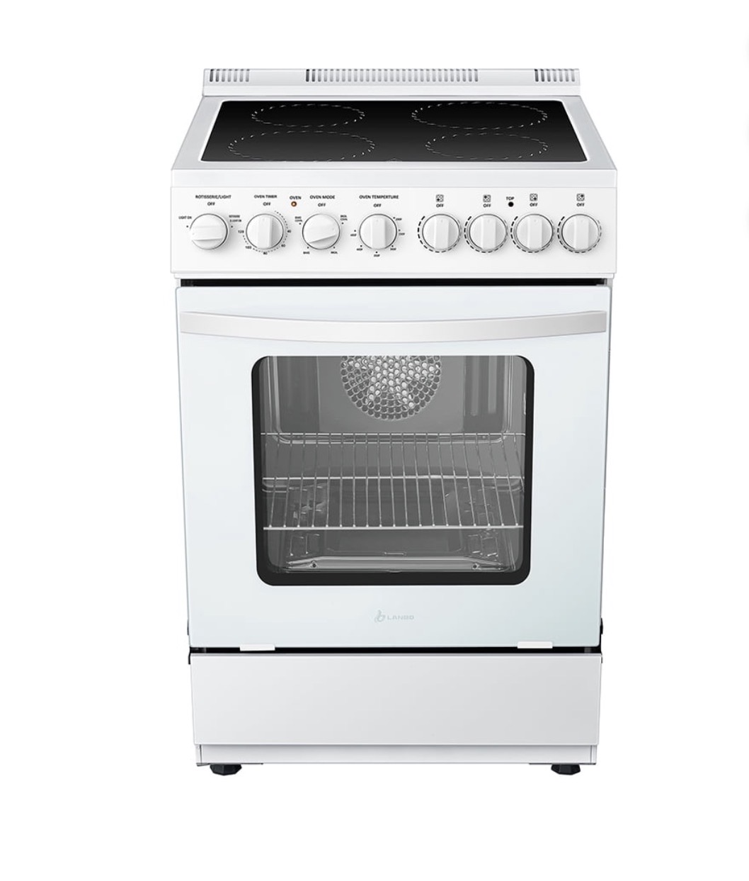 Cocina eléctrica de 4 quemadores con horno incluido