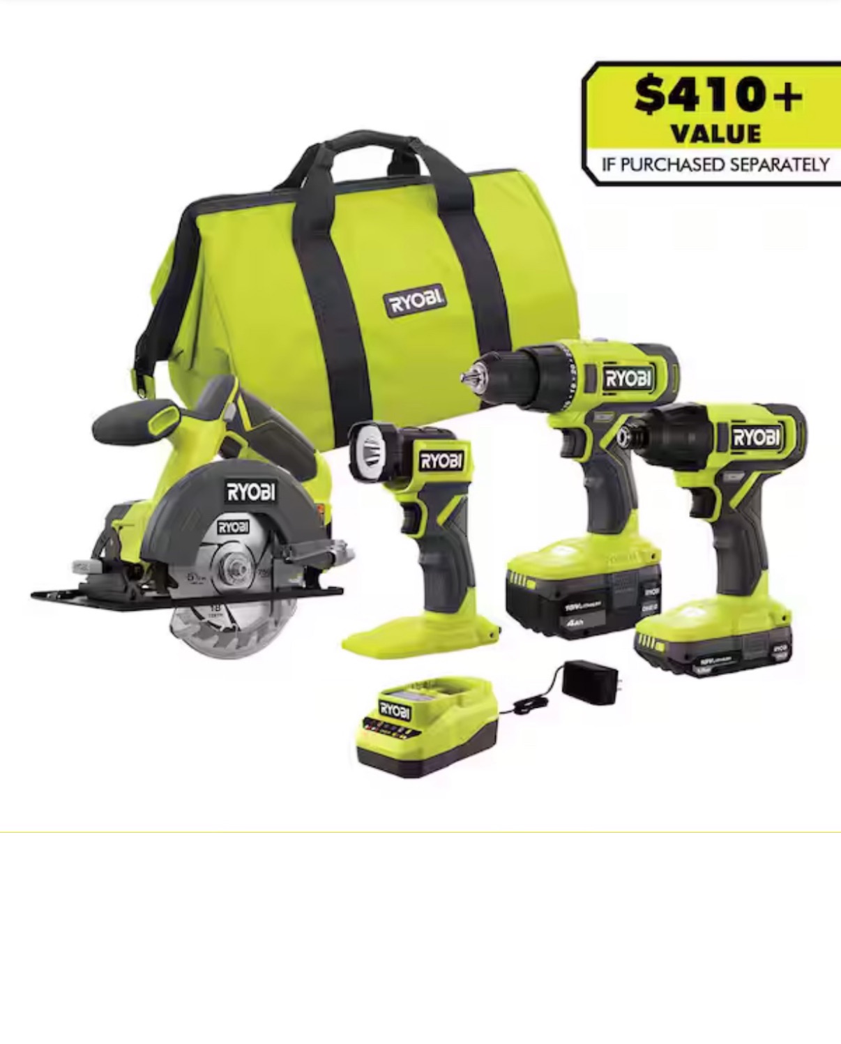 Kit de herramientas inalámbricas Ryobi